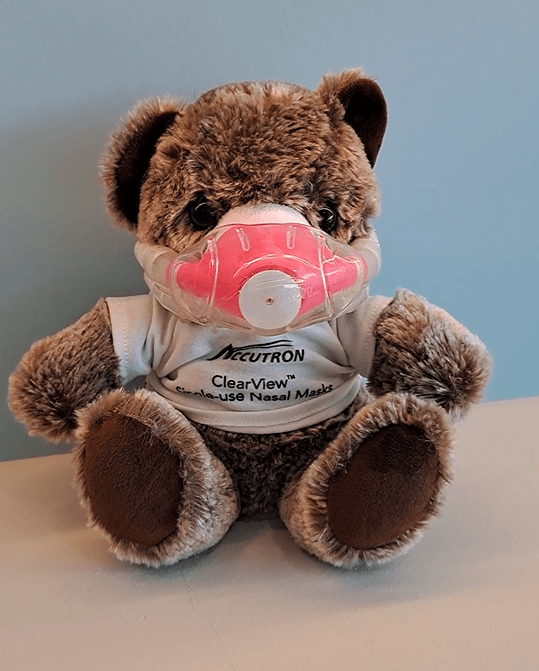 Nitrous oxide masks in different sizes for children